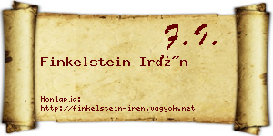 Finkelstein Irén névjegykártya